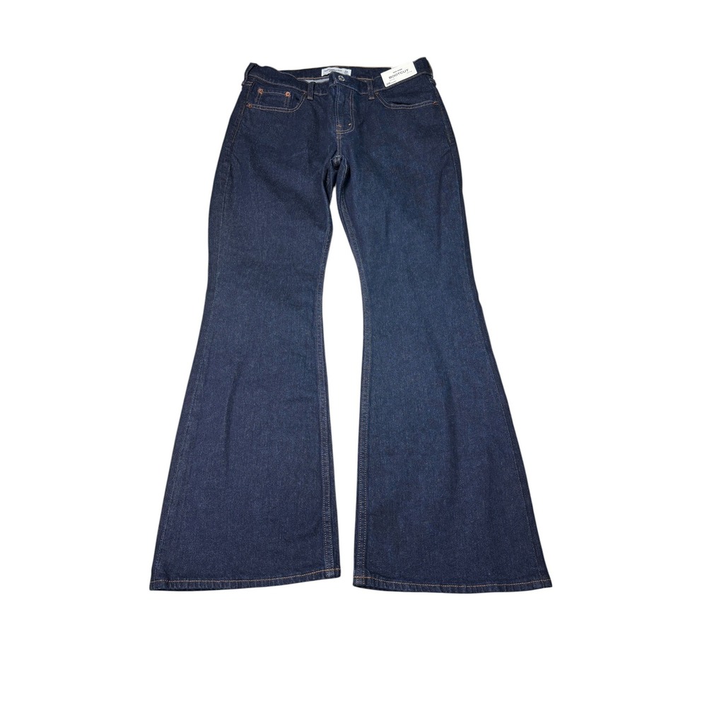 NWT Abercrombie & Fitch Mid Rise Bootcut Jeans Dark Wash Womens Size 29X30 Short